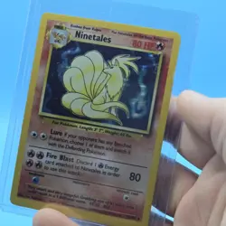 Pokemon Base Set Ninetales Holo 12/102 WOTC Vintage MP Holo Rare - Image 3