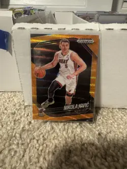 Nikola Jovic 2024-25 Panini Prizm Black Orange Wave Prizm #/60 (194) Heat - Image 1