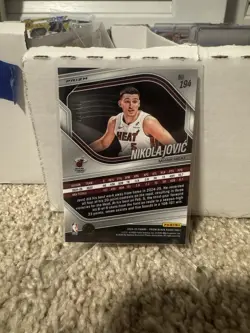 Nikola Jovic 2024-25 Panini Prizm Black Orange Wave Prizm #/60 (194) Heat - Image 2