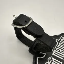 Rare Disney Parks Haunted Mansion Hatbox Ghost Black Leather Luggage Tag - Image 3