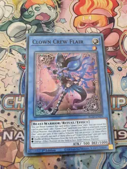 Yu-Gi-Oh! Clown Crew Flair BLZD-EN029 1st Edition Super Rare - Image 1