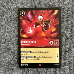 Disney Lorcana Whispers in the Well Donald Duck Ruby Champion Rare 121/204 Reg - Image 1