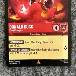 Disney Lorcana Whispers in the Well Donald Duck Ruby Champion Rare 121/204 Reg - Image 4