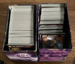 WORLD OF WARCRAFT Dan Scott Series Tins/ Dividers & Approx 500 Mid-Era TCG Cards - Image 2