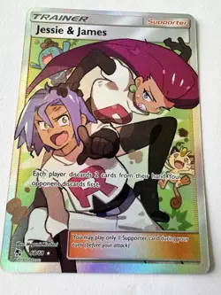 Pokemon TCG Jessie & James 68/68 Hidden Fates Full Art Holo Ultra Rare - Image 1