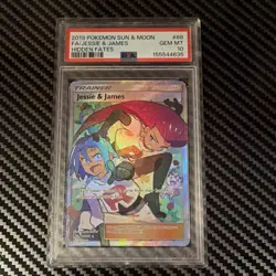 Pokemon TCG Jessie & James 68 Hidden Fates Full Art Ultra Rare Holo PSA 10 - Image 1
