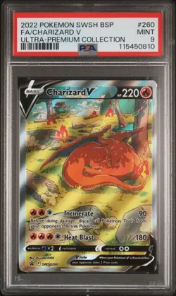 2022 Pokemon SWSH BSP FA/Charizard V Ultra Premium Collection #260 PSA 9 - Image 1