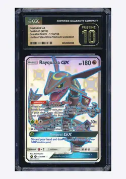 Pokemon CGC10 PRISTINE Rayquaza GX Shiny Promo 2019 177a/168 Hidden Fates ENG - Image 1