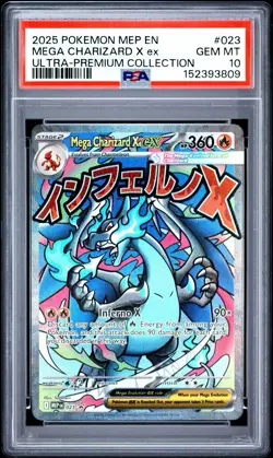 Pokemon Mega Charizard X Ex MEP En Ultra Premium Collection #023 PSA 10 Gem Mint - Image 1