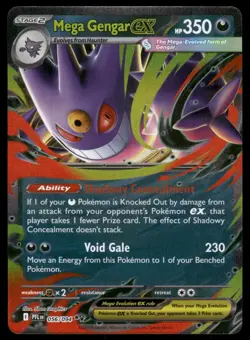 Mega Gengar ex 056/094 Double Rare Phantasmal Flames Pokemon Holo Near Mint - Image 1