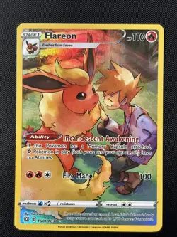 2022 Pokemon SWSH Brilliant Stars TG01/TG30 Flareon - Image 1