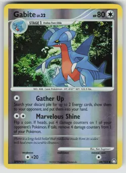 Gabite 48/123 Uncommon Mysterious Treasures Pokemon Reverse Holo Lightly Played - Image 1