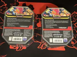 Mega Charizard X and Y Tins Sealed 2026 Set of 2 Pokemon TCG Phantasmal Flames - Image 2