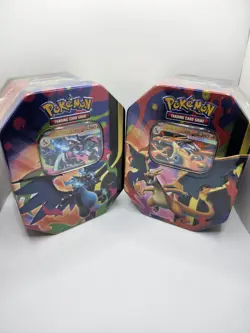 Pokemon TCG Mega Charizard X and Y Tins Sealed 2026 - Set of 2 New/Sealed - Image 1