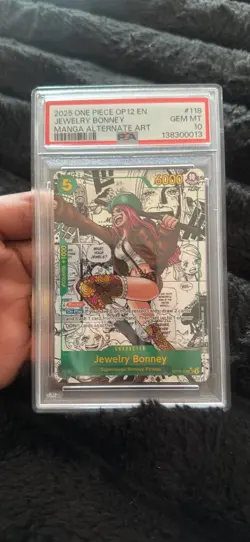 2025 One Piece Jewelry Bonney OP12 EN Manga Alternate Art PSA 10 GEM MINT - Image 2