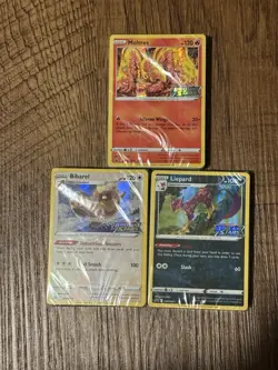 Pokemon Moltres Bibarel Liepard Stamped Holo Brilliant Stars Promo Deck Sealed - Image 1