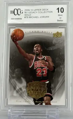 2009-10 Upper Deck MJ Legacy Collection Gold #79 Michael Jordan BCCG 10 Mint 64 - Image 1