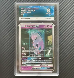 ACE 8 Mewtwo GX 78/73 Shining Legends Pokemon TCG Secret Rare Full Art Card - Image 1