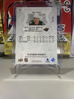 2025-26 Upper Deck Artifacts Matt Boldy Platinum Sparkle /99 #37 - Image 2
