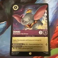 Dumbo Ninth Wonder of the Universe Lorcana Fabled Cold Foil Card 45/204 - Image 1