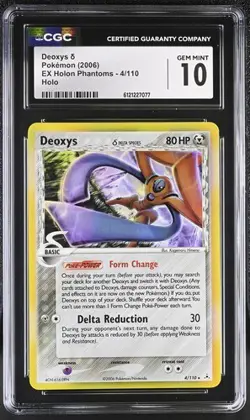 CGC 10 Deoxys 4/110 Holo Ex Holon Phantoms Delta Species Pokemon Card - Image 1