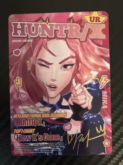 KAYOU Kpop Demon Hunters CCG HUNTRIX MIRA UR Card KPDH01-UR-002 - Image 2