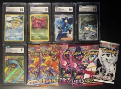 Pokemon CGC Graded Cards & Korean/JPN booster pack lot - Image 1