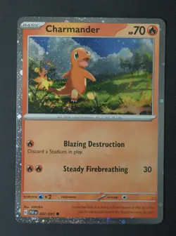 Charmander 007/091 Cosmos Holo Paldean Fates Promo Pokemon Trading Card Game NM - Image 1