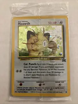 Pokemon TCG Meowth Holo 10 Black Star Game Boy Promo Card Sealed Gradable - Image 1