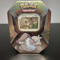 Slaking Pokemon TCG Triple Whammy Tin Sealed 3 Booster Packs & Promo Cards - Image 1