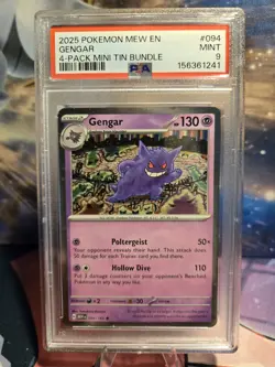 2025 Gengar 094 PSA 9 - MINT - MEW EN-151 PROMO Card - Image 1