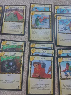 HARRY POTTER TCG TRADING CARD GAME 2001- 18 Card Bundle Quidditch Cards Spells - Image 4