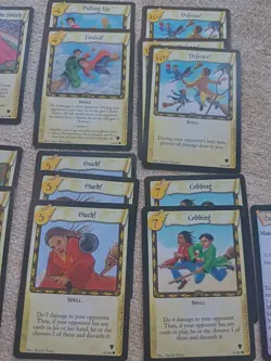 HARRY POTTER TCG TRADING CARD GAME 2001- 18 Card Bundle Quidditch Cards Spells - Image 5