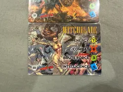 Overpower Card Game CCG Leonidas & Witchblade Stamp Promo Set NYCC 2024 - Image 2