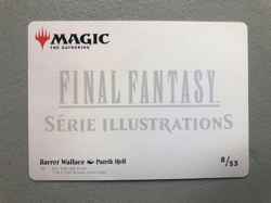 Mtg Magic Final Fantasy FFVI Barett Wallace Art Card Gold Stamp English NM - Image 2