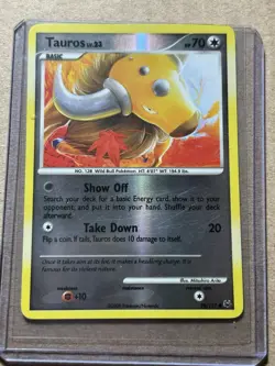 1x Tauros - 98/127 - Common - Reverse Holo Heavily Played Pokemon Platinum - Image 1