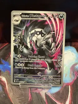 Pokemon Card Galarian Obstagoon 245/217 Ascended Heroes IR Illustration Rare NM - Image 1