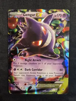 Pokemon Gengar EX 34/119 XY Phantom Forces Ultra Rare Full Art Holo Card TCG - Image 1