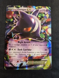 Pokemon Gengar EX 34/119 XY Phantom Forces Ultra Rare Full Art Holo Card TCG - Image 3