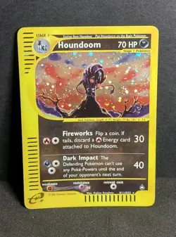 Houndoom H11/H32 Holo Aquapolis Vintage 2002 Pokemon Rare Card WOTC e-series ENG - Image 1
