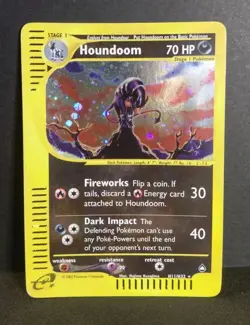 Houndoom H11/H32 Holo Aquapolis Vintage 2002 Pokemon Rare Card WOTC e-series ENG - Image 3