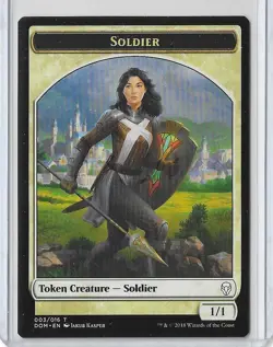 MTG Soldier Dominaria (DOM) Token Magic the Gathering Card #003/016 Unplayed - Image 1