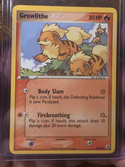 1x Lp+ Nm Pokemon TCG Card 2006 Legend Maker - Growlithe 55/92 - Image 1