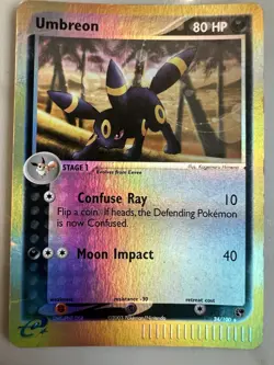 Pokemon Umbreon EX Sandstorm Reverse Holo 24/100 Vintage E-Reader Card - Image 1
