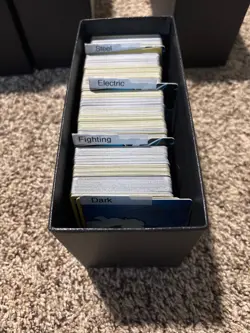 bulk Pokemon cards about 4 etbs worth sorted by type - Image 5
