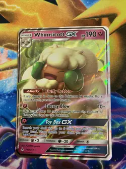 Whimsicott GX 140/214 Unbroken Bonds Ultra Rare Pokemon Card NM - Image 1