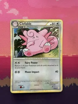 Pokemon Card Clefable HeartGold & SoulSilver Holo Rare 3/123 Near Mint - Image 1