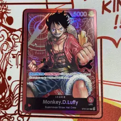 One Piece English Monkey.D.Luffy ST01-001 Leader Foil - Lightly Played - Image 1