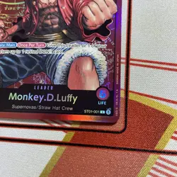 One Piece English Monkey.D.Luffy ST01-001 Leader Foil - Lightly Played - Image 3