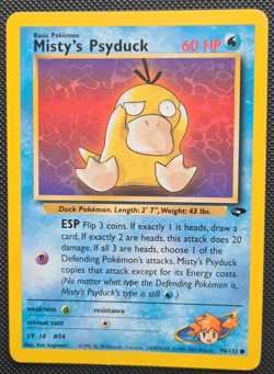 Pokemon Card Misty's Psyduck 90/132 Gym Challenge Original WOTC - Image 1
